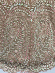 Mesmerizing Peach Sequins Wedding Wear Lehenga Choli - Ethnic Plus In