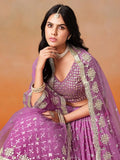 Mesmerizing Pink Embroidered Bridesmaids Lehenga Choli - Ethnic Plus In