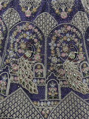 Mesmerizing Purple Net Sequins Bridesmaids Lehenga Choli With Dupatta - Ethnic Plus In