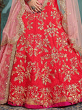 Mesmerizing Red Dori Work Art Silk Lehenga Choli With Dupatta - Ethnic Plus In
