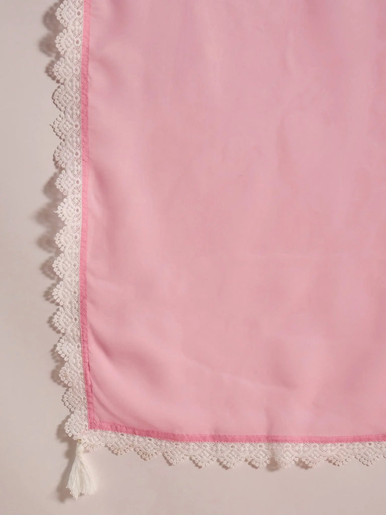 Gorgeous Pink Embroidered Cotton Festival Wear Pant Suit With Dupatta