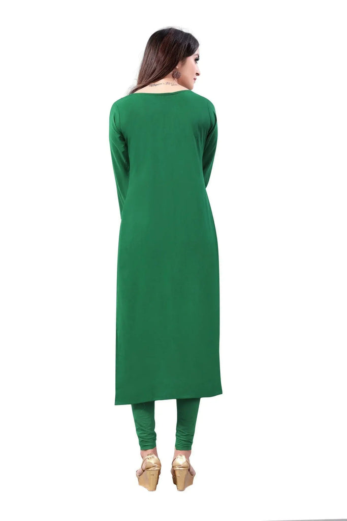 White-Green Digital Floral Printed Crepe Readymade Kurti