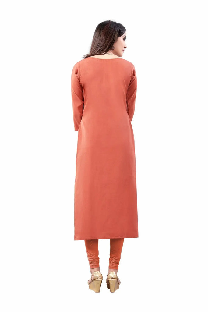 Pink-Peach Digital Floral Printed Readymade Kurti