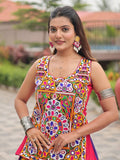 Regal Multi-Color Cotton Gamthi Work Navratri Wear Lehenga Choli