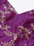 Purple Semi-Stitched Myntra Lehenga & Unstitched Blouse with Dupatta