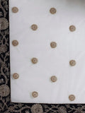 Navy Blue & Golden Semi-Stitched Myntra Lehenga with Unstitched Choli