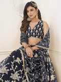 Fascinating Black Sequins Net Reception Wear Lehenga Choli