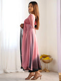 Alluring Pink Georgette Event Wear Anarkali Suit With Dupatta