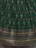Alluring Green Sequins Georgette Function Wear Lehenga Choli
