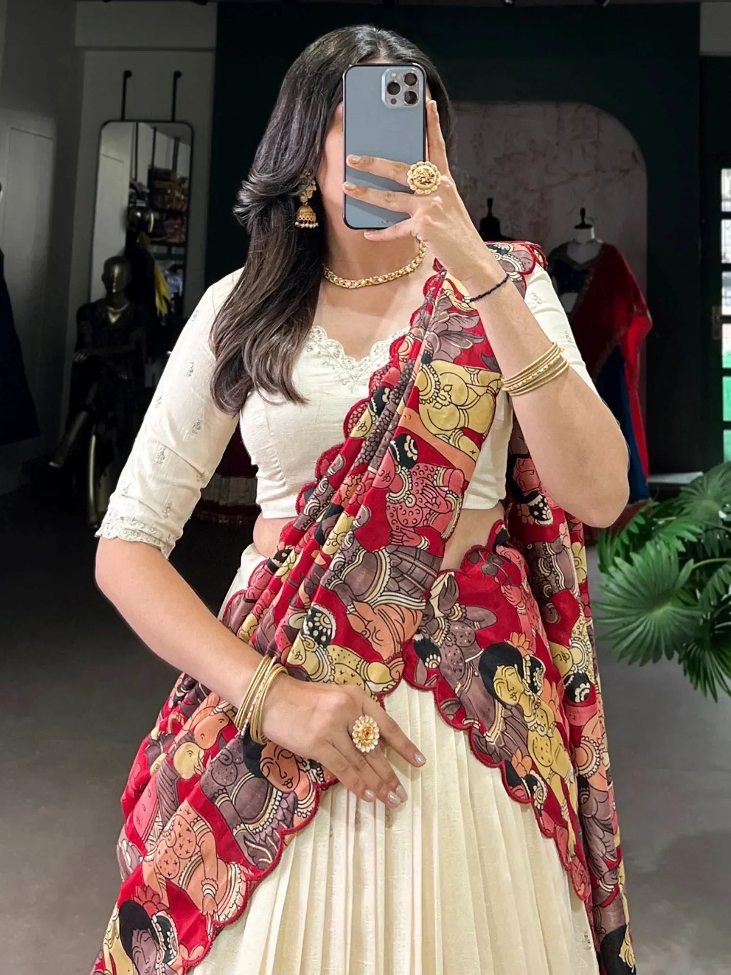 Charming Off-White Sequins Silk Wedding Wear Lehenga Choli 