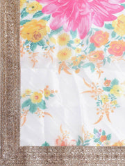 Off-White Semi-Stitched Myntra Lehenga & Unstitched Blouse with Dupatta