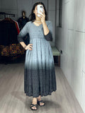 Adorning Grey Shaded Cotton Casual Wear Chikankari Gown