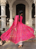 Beautiful Pink Georgette Kutchi Work Navratri Special Shrug