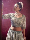 Precious Cream Color Embroidered Silk Bridesmaid Lehenga Choli With Dupatta - Ethnic Plus In