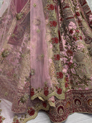 Precious Cream Embroidered Silk Bridal Lehenga Choli With Dupatta - Ethnic Plus In
