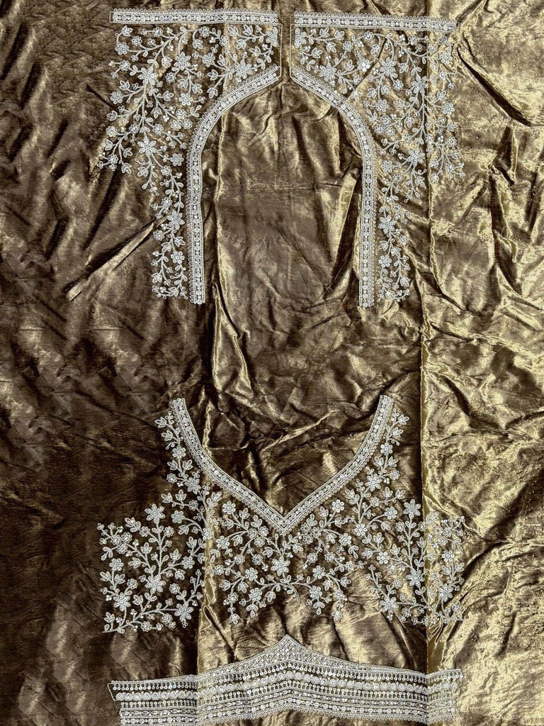 Precious Golden Sequins Velvet Bridesmaid Lehenga Choli With Dupatta - Ethnic Plus In
