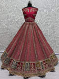 Precious Pink Embroidered Silk Bridal Lehenga Choli With Dupatta - Ethnic Plus In