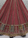 Precious Pink Embroidered Silk Bridal Lehenga Choli With Dupatta - Ethnic Plus In
