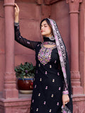 Pretty Black Georgette Sequins Festival Wear Sharara Suit - Ethnic Plus In