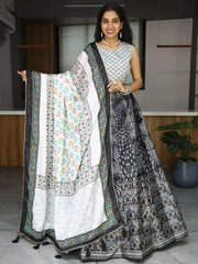 Pretty Black Printed Art Silk Wedding Wear Lehenga Choli With Dupatta - Ethnic Plus In
