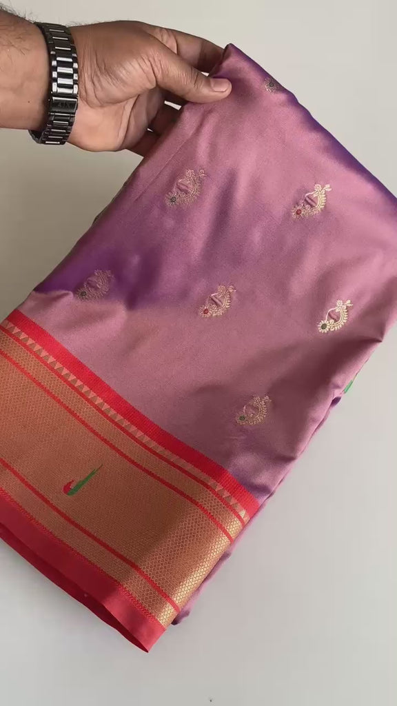 Ravishing Light Pink Pichwai Weaving Office Wear Saree With Blouse