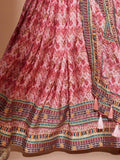 Bewitching Peach Digital Printed Chinon Traditional Lehenga Choli