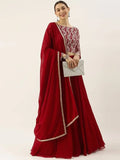 Gorgeous Red Sequins Georgette Reception Wear Lehenga Choli