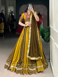 Regal Mehendi Pure Rayon Gotta Patti Navratri Wear Lehenga Choli - Ethnic Plus In