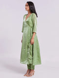 Incredible Sea Green Organza Festival Wear Kurta With Pant