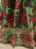 Shocking Green Sequins Organza Event Wear Lehenga Choli With Dupatta - Ethnic Plus In