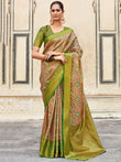 Fascinating Light Green Zari Weaving Silk Traditional Saree With Blouse