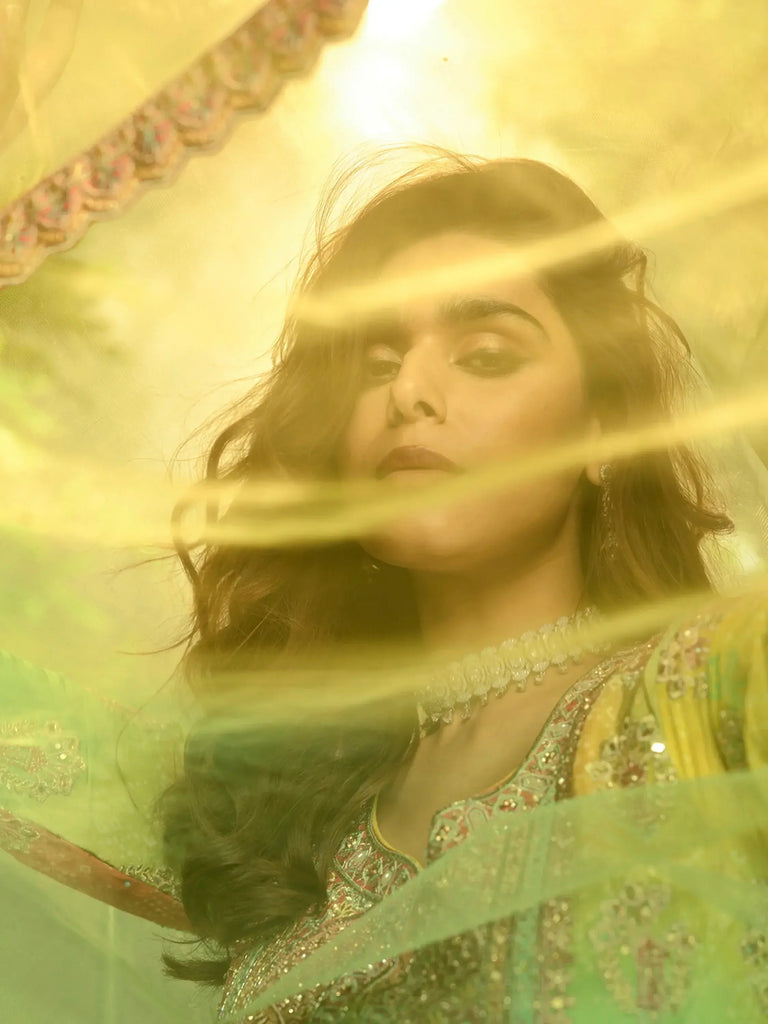 Adorable Yellow Zari Embroidered Chinon Silk Haldi Wear Palazzo Suit