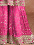 Adorable Pink Embroidered Chinon Festival Wear Salwar Suits