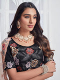 Stunning Black Sequins Net Reception Wear Lehenga Choli With Dupatta