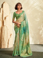 Charming Green Thread Work Silk Event Wear Saree With Blouse
