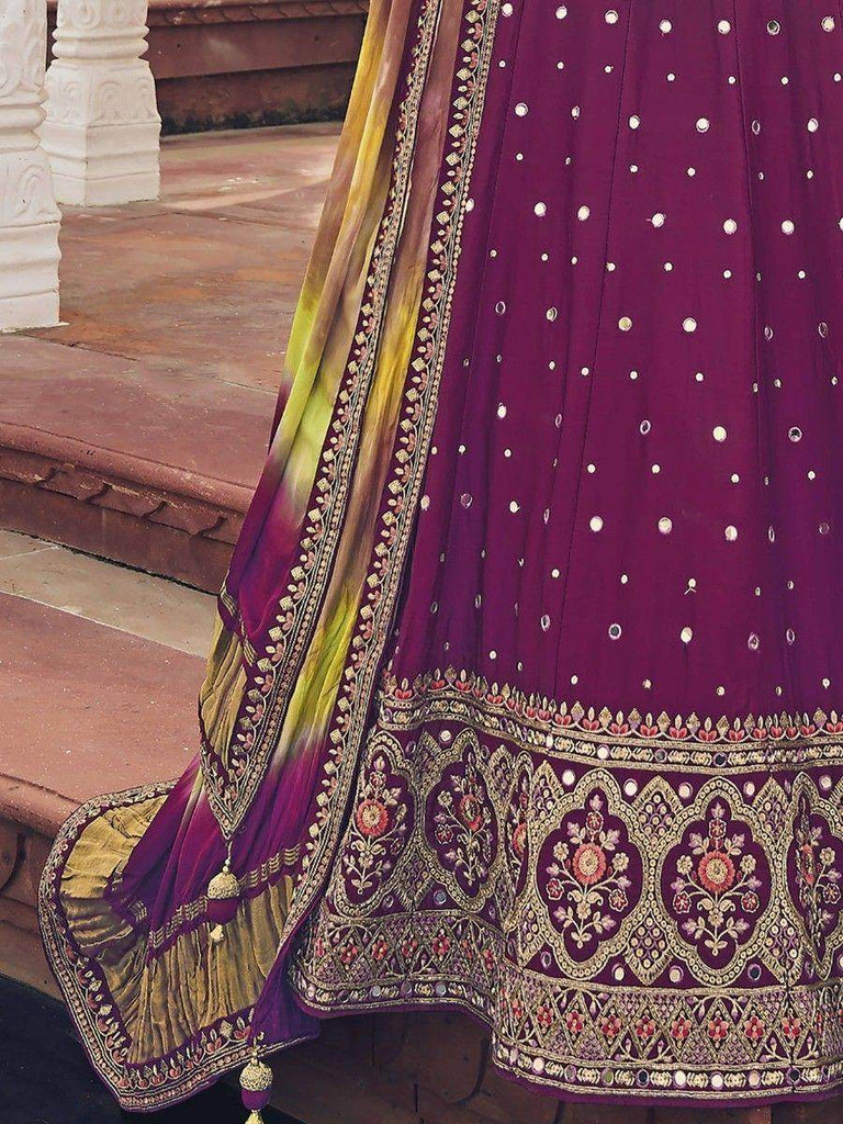 Beautiful Rani Pink Sequins Silk Bridesmaid Lehenga Choli With Dupatta