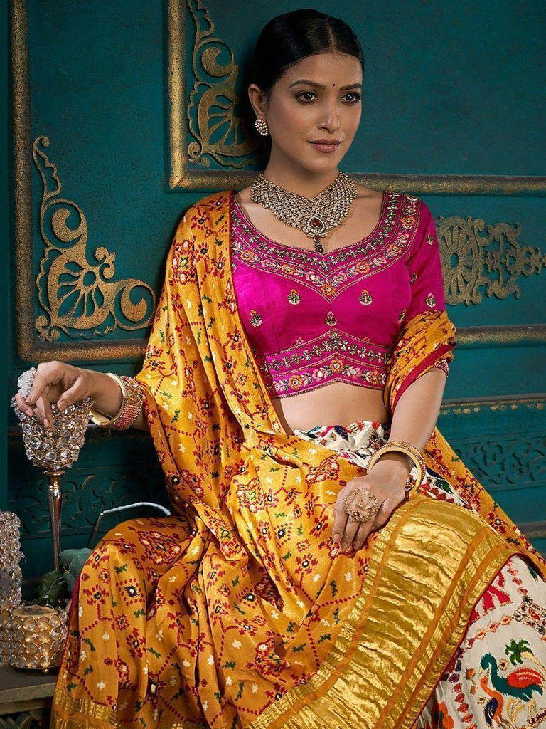 Beautiful Off-White Khatli Work Silk Wedding Lehenga Choli With Dupatta