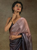 Spectacular Peach Chiffon Party Wear Pre-Stitched Saree With Blouse