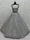 Striking Powder Blue Silk Function Wear Lehenga Choli With Dupatta - Ethnic Plus In