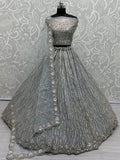 Striking Powder Blue Silk Function Wear Lehenga Choli With Dupatta - Ethnic Plus In