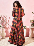 Stunning Black Crepe Designer Crop Top Palazzo With Shrug - Ethnic Plus In