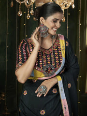 Stunning Multi - Color Mirror Work Cotton Traditional Lehenga Choli - Ethnic Plus In