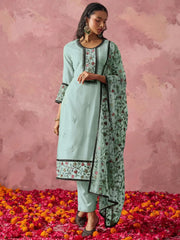 Stunning Sky Blue Thread Embroidered Georgette Straight Suit - Ethnic Plus In