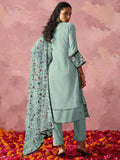 Stunning Sky Blue Thread Embroidered Georgette Straight Suit - Ethnic Plus In