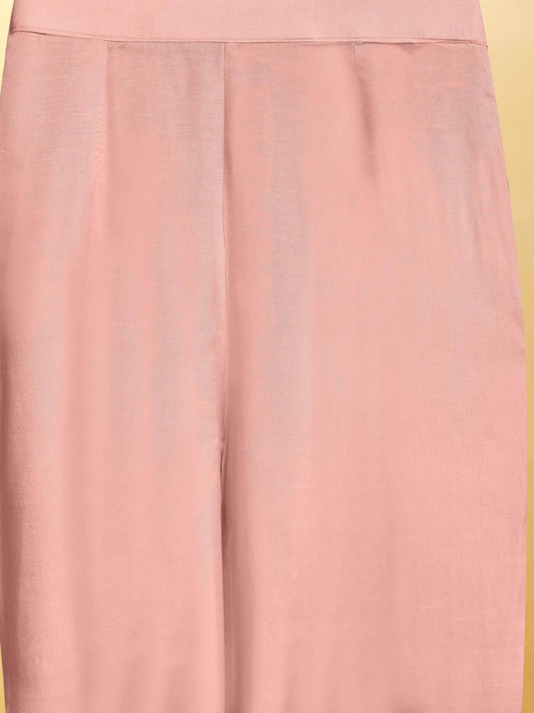 Gorgeous Baby Pink Sequins Georgette Event Wear Palazzo Suit