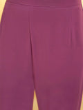 Alluring Purple Embroidered Georgette Reception Wear Sharara Suit