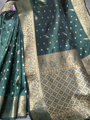 Ravishing Green Zari-Woven Soft Silk Marriage Saree with Blouse