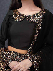 Black Fully Sequins Velvet Party Wear Lehenga Choli