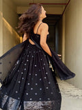 Wonderful Black Sequins Georgette Reception Wear Lehenga Choli - Ethnic Plus In