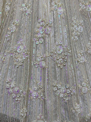 Wonderful Off - White Sequins Net Wedding Wear Lehenga Choli - Ethnic Plus In